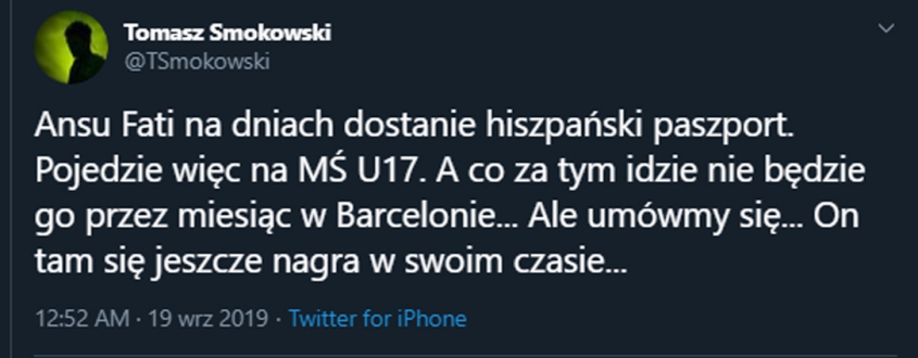 Ansu Fati poleci z Hiszpanią na MŚ U-17